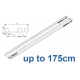 6293 Hand operated triple track system (White only)  up to 175cm Complete