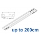 6293 Hand operated triple track system (White only)  up to 200cm Complete