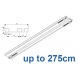 6293 Hand operated triple track system (White only)  up to 275cm Complete