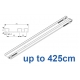 6293 Hand operated triple track system (White only)  up to 425cm Complete