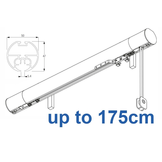 7640 (6160M) 50mm Cord Drawn Metropole White, Black, Matt White, Ecru up to 175cm complete