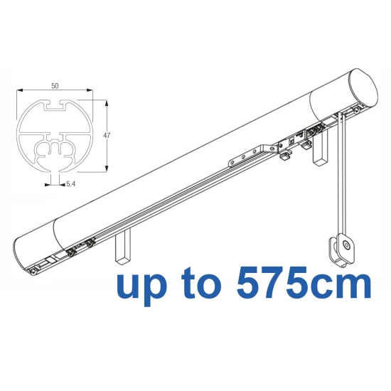 7640 (6160M) 50mm Cord Drawn Metropole White, Black, Matt White, Ecru up to 575cm complete