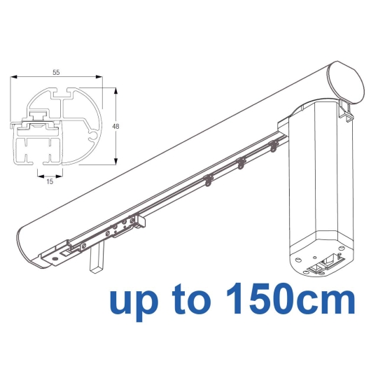 7650-(6150M)-5100 50mm Electric Metropole with 5100 Autoglide, Silver, Black, White, Matt White, Ecru up to 150cm complete