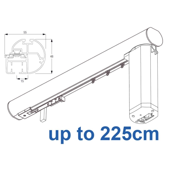 7650-(6150M)-5100 50mm Electric Metropole with 5100 Autoglide, Silver, Black, White, Matt White, Ecru up to 225cm complete