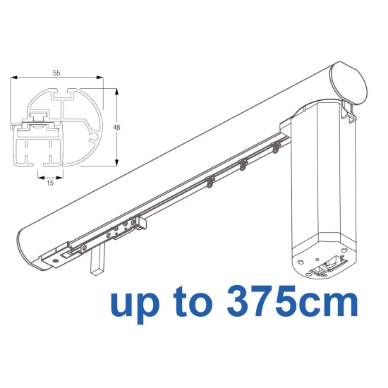 7650-(6150M)-5100 50mm Electric Metropole with 5100 Autoglide, Silver, Black, White, Matt White, Ecru up to 375cm complete