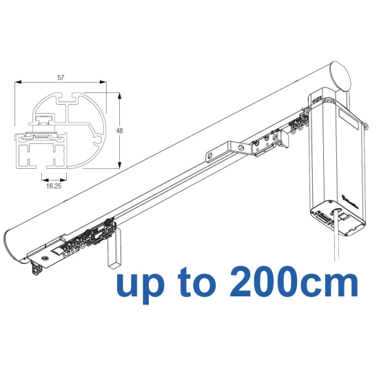 7650-(6150M)-5600 50mm Electric Metropole with 5600 system, Silver, Black, White, Matt White, Ecru up to 200cm complete