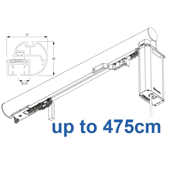 7650-(6150M)-5600 50mm Electric Metropole with 5600 system, Silver, Black, White, Matt White, Ecru up to 475cm complete