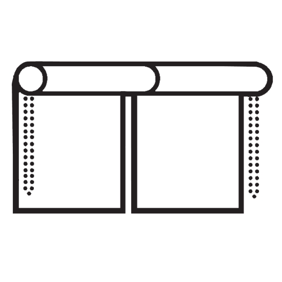 4910 41mm Chain Operated Side by Side Roller Blind system