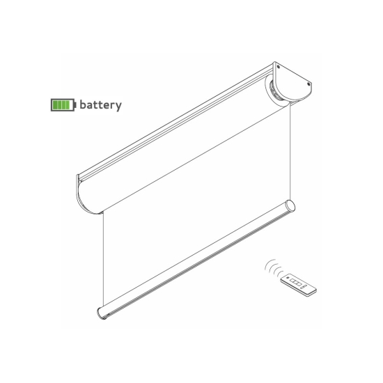 4955 Battery operated Roller Blind system 